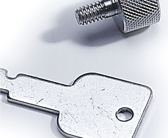 Key and knob.